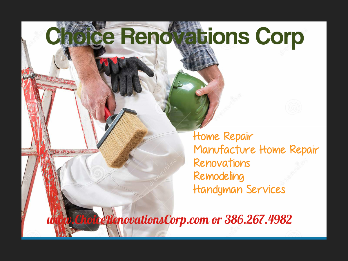 Painter on Ladder Choice Renovations Corp