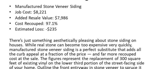 Manufactured Stone Veneer Siding